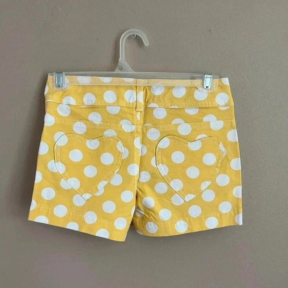 Mini Boden Girls Shorts Yellow Polka Dot 9-10 Years NWT - Picture 2 of 4
